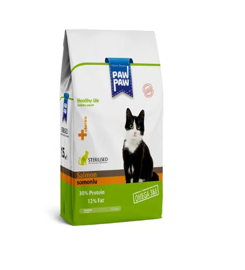 PawPaw Adult Cat Food(Sterilised) Salmon 1.5kg -                                       