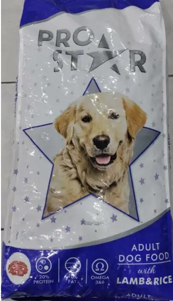 بروستار طعام كلاب بالغة لحم ضان وارز 15 كجم